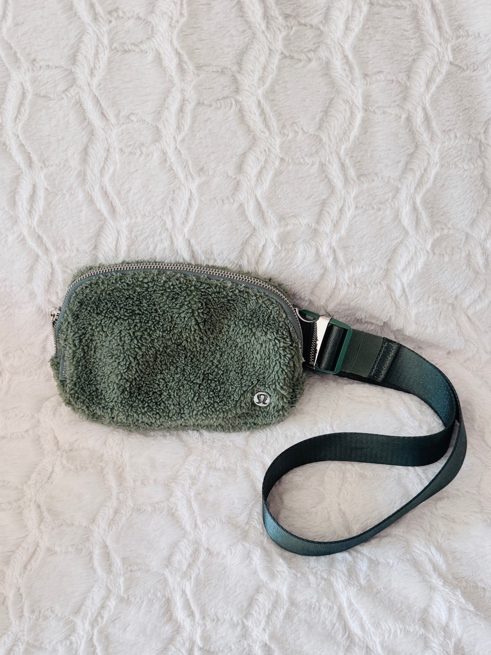 lululemon athletica Olive Green Sherpa Crossbody Belt Bag